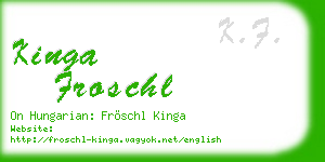 kinga froschl business card